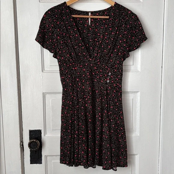 FREE PEOPLE FORTUNA FLORAL MINI DRESS - Picture 2 of 10